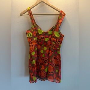 Nanette Lepore Colorful Geometric Tank Top nwt size 6